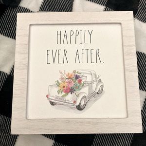 Rae Dunn “Happily Ever After” wall decor farm house style NWT